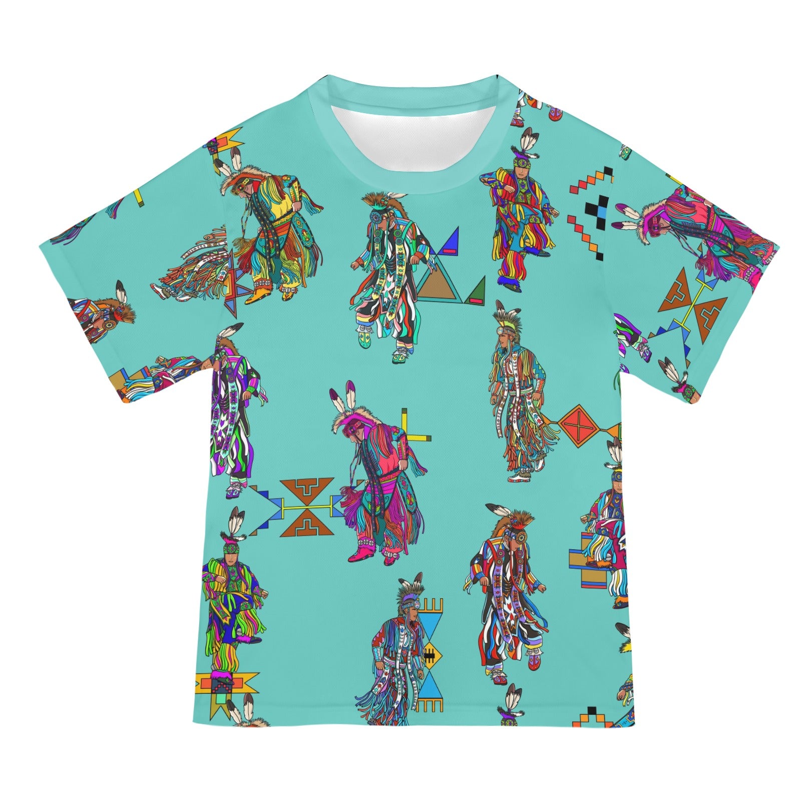 Men's Grass Dancers Eggshell Blue T-shirt for Women