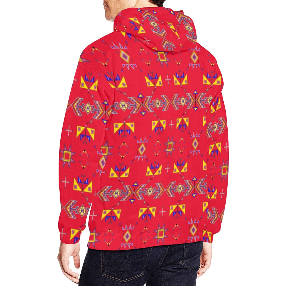 Scattered Generations Red Hoodie for Men (USA Size)