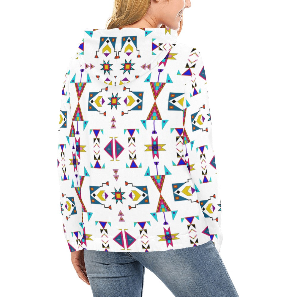 Enemy Territory White Hoodie for Women (USA Size)