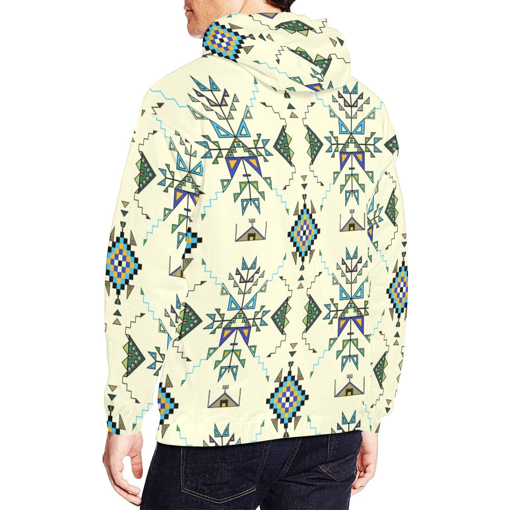 Bear Shield Cream Hoodie for Men (USA Size)