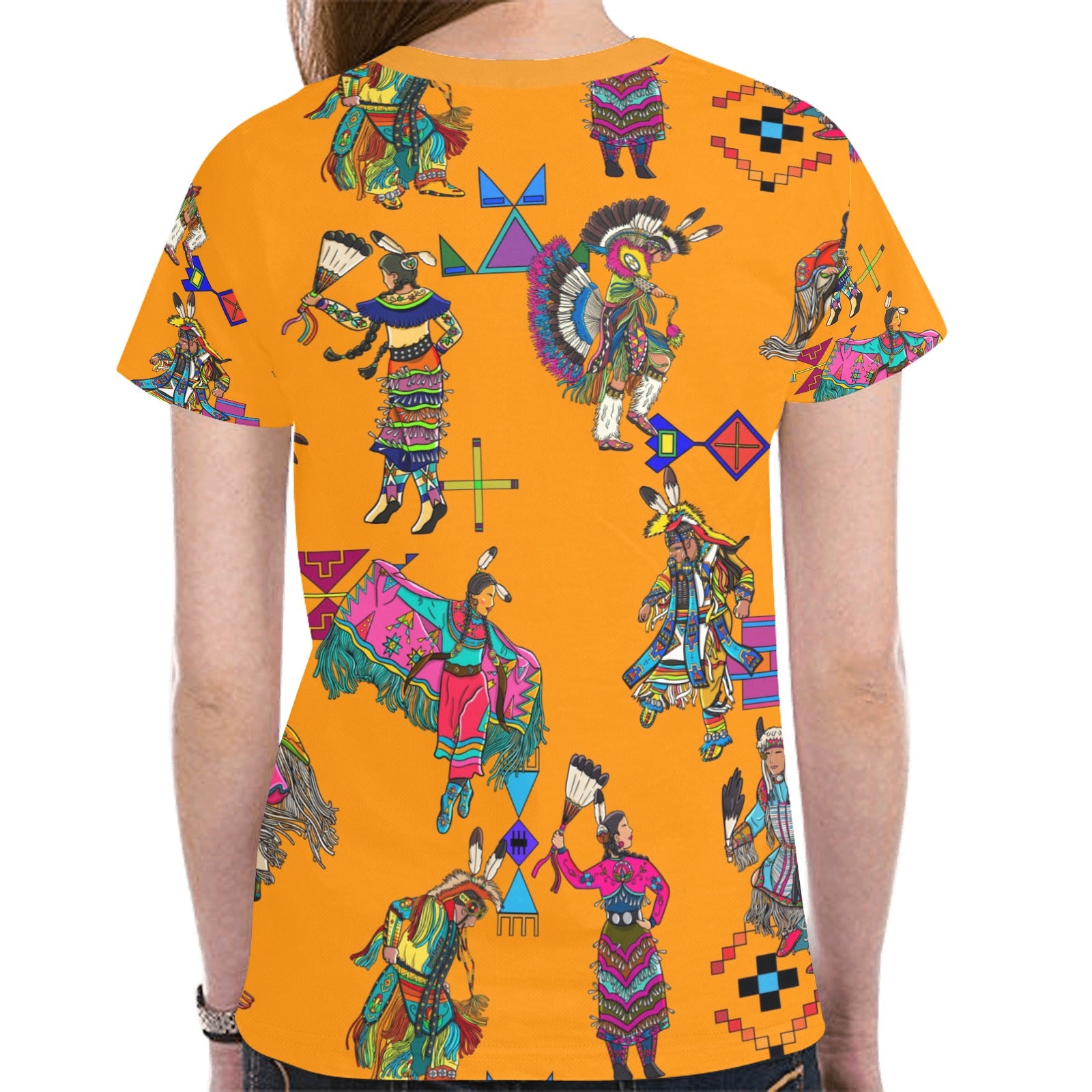 Grand Entry Dancers Orange T-shirt for Women