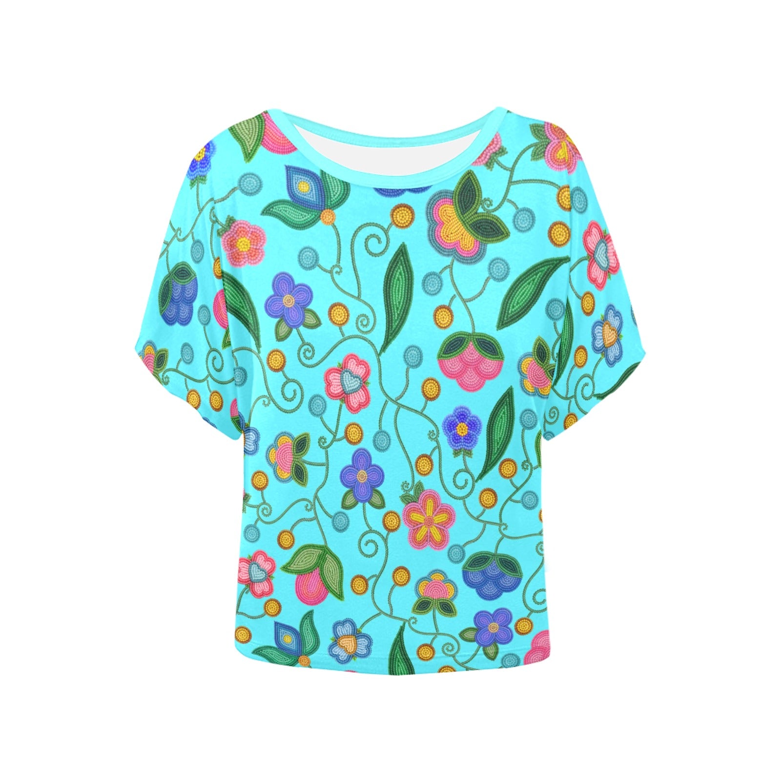 Skyberry Serenade Sky Women's Batwing-Sleeved Blouse T-shirt