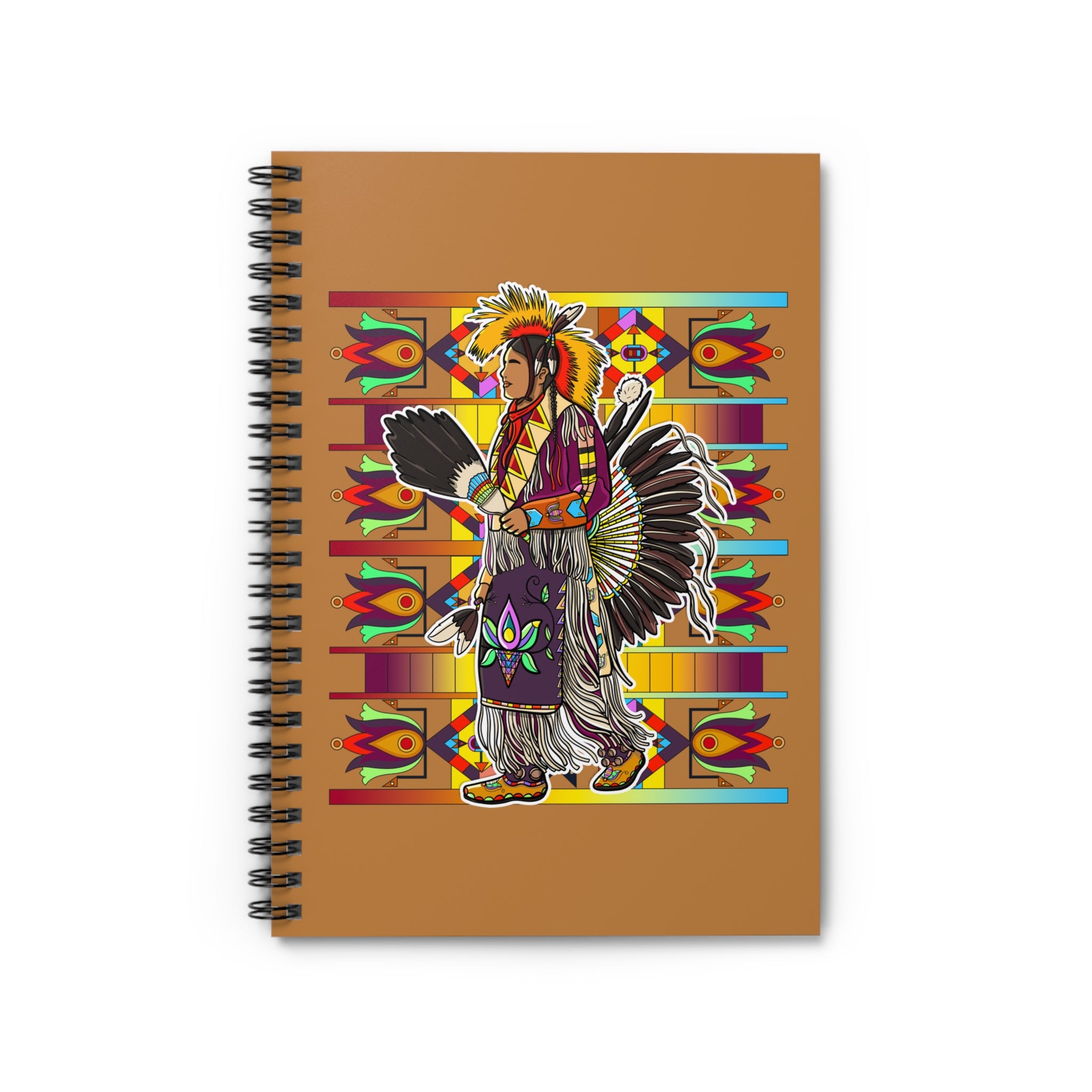 Traditional Powwow Man Dancer 2 Spiral Notebook