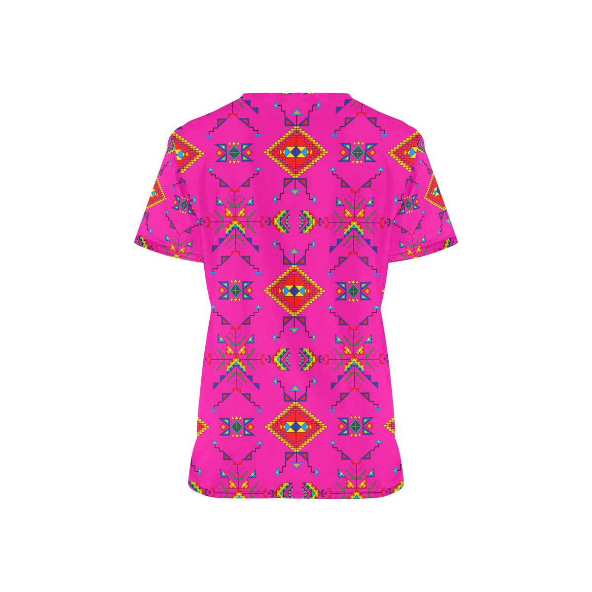 Buffalo Jump Pink Scrub Top