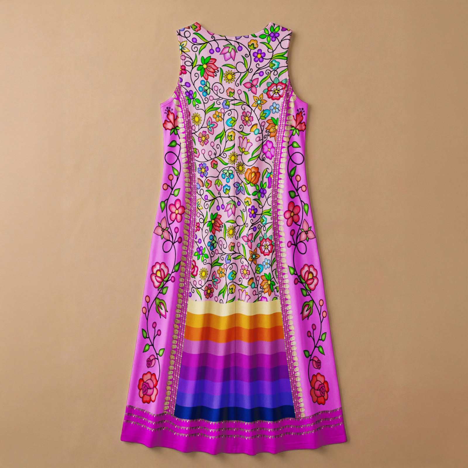 Grandmother's Legacy Magenta 1 Women's Sleeveless Long Dress