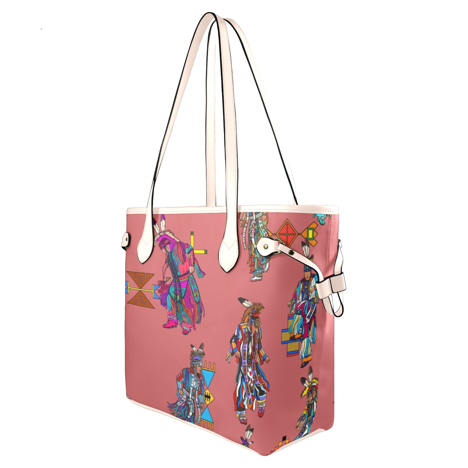 Men's Grass Dancers Terra Cotta Clover Canvas Tote Bag