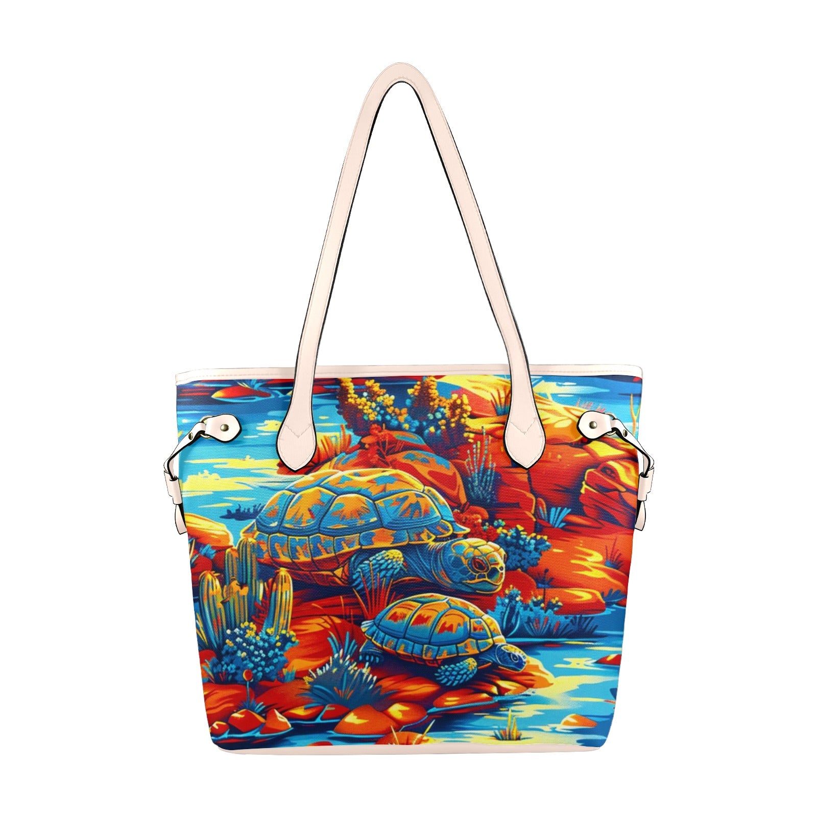 Turtle Power Clover Canvas Tote Bag