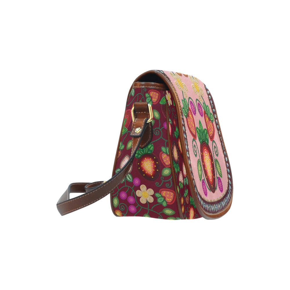 Berry Rites Pink-Maroon Saddle Bag/Large