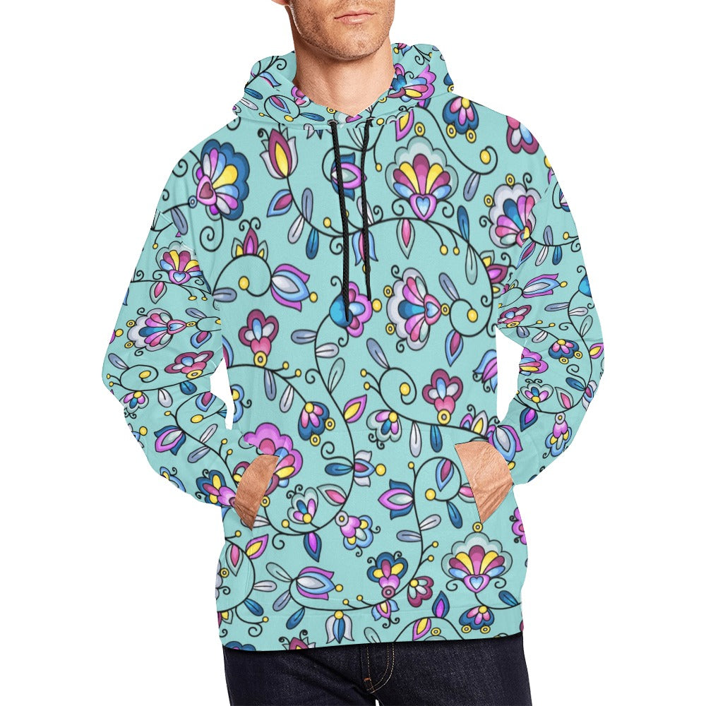 Autumn Bundle Blessing Turquoise Hoodie for Men (USA Size)