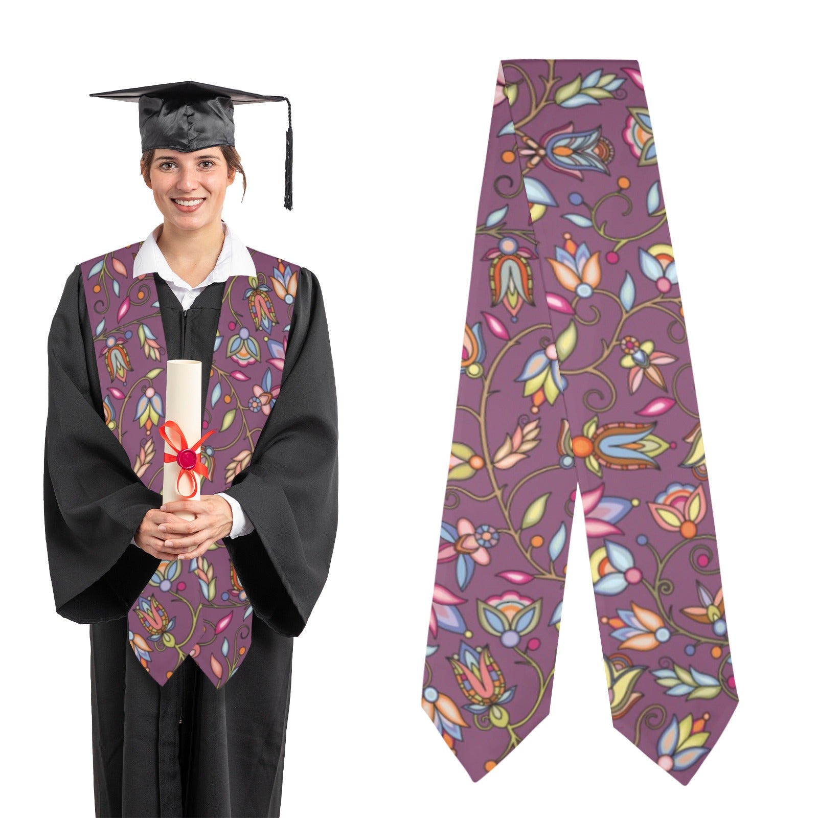 Buffalo Bloom Blush Graduation Stole