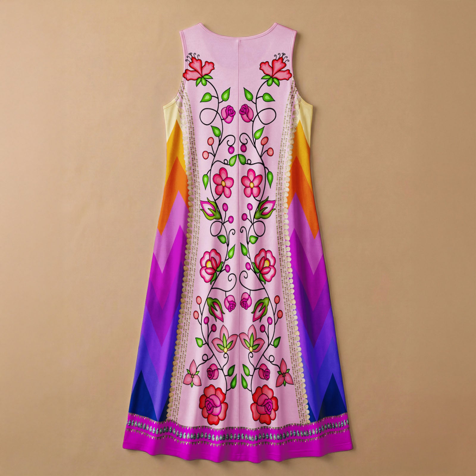 Grandmother's Legacy Magenta 2 Women's Sleeveless Long Dress