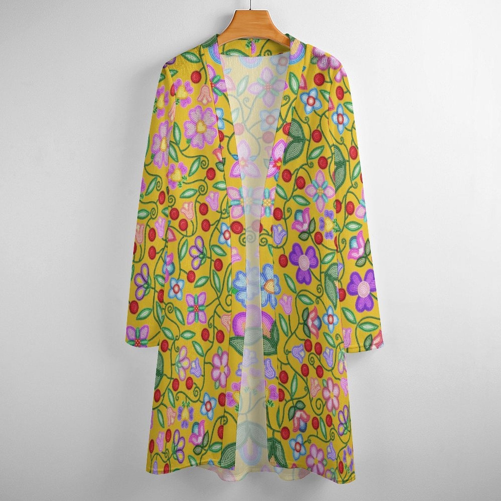 Petal Harmony Ochre Cardigan