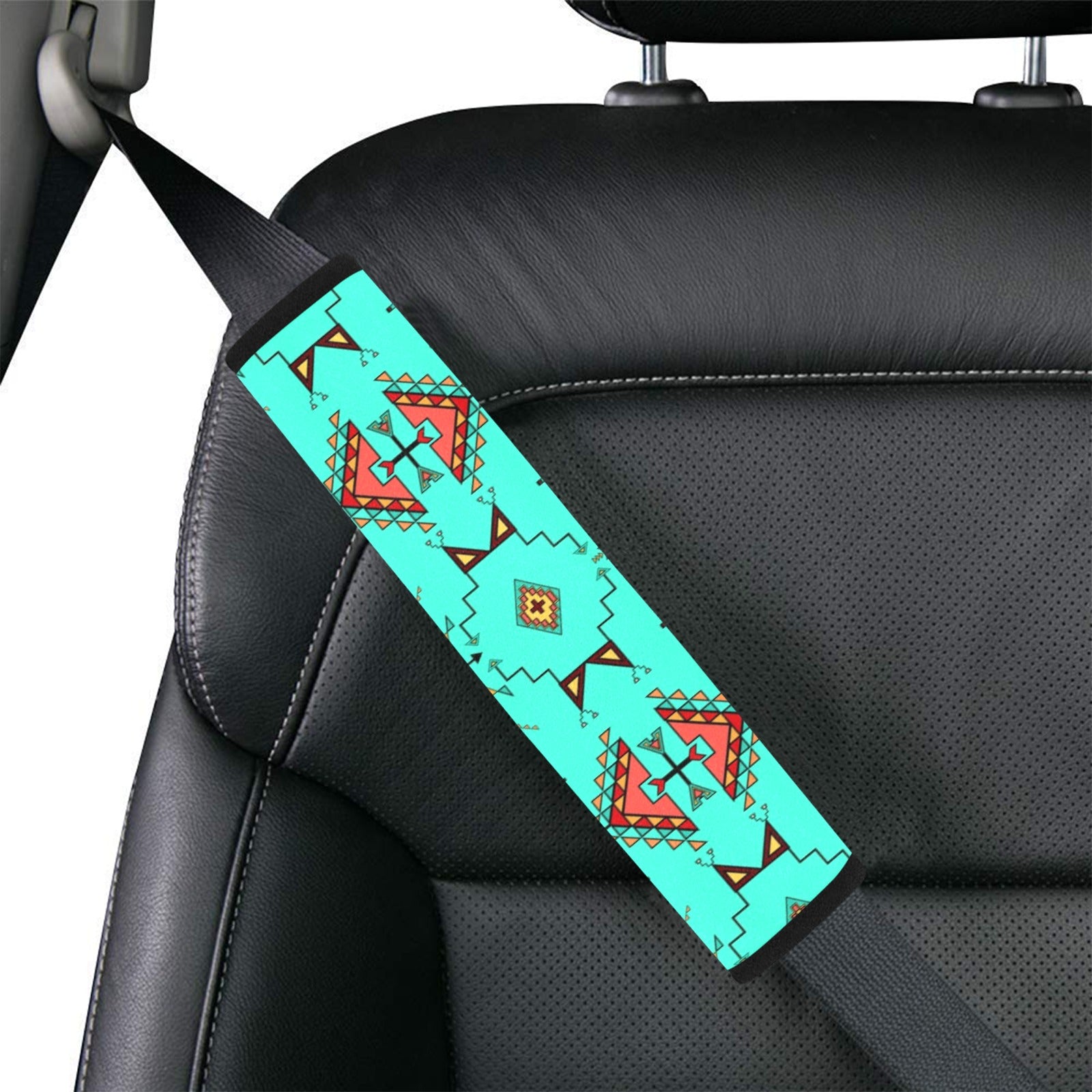 Thunder Flight Turquoise Car Seat Belt Cover 7''x12.6'' (Pack of 2)