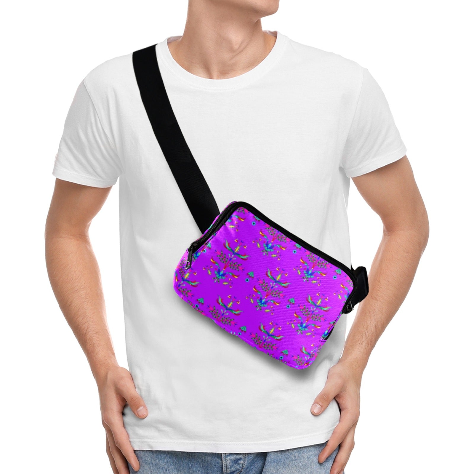 Dakota Damask Purple Belt Bag