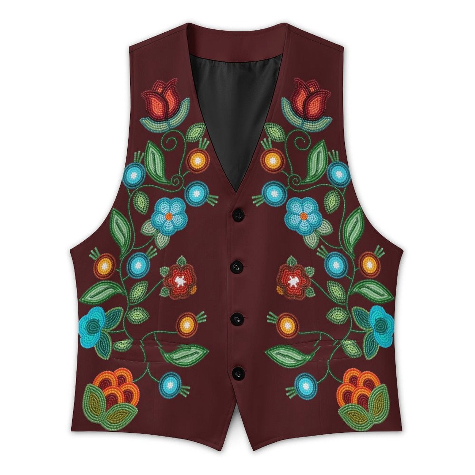 Prairie Fire Petals 2 Men's Sleeveless Suit Vest