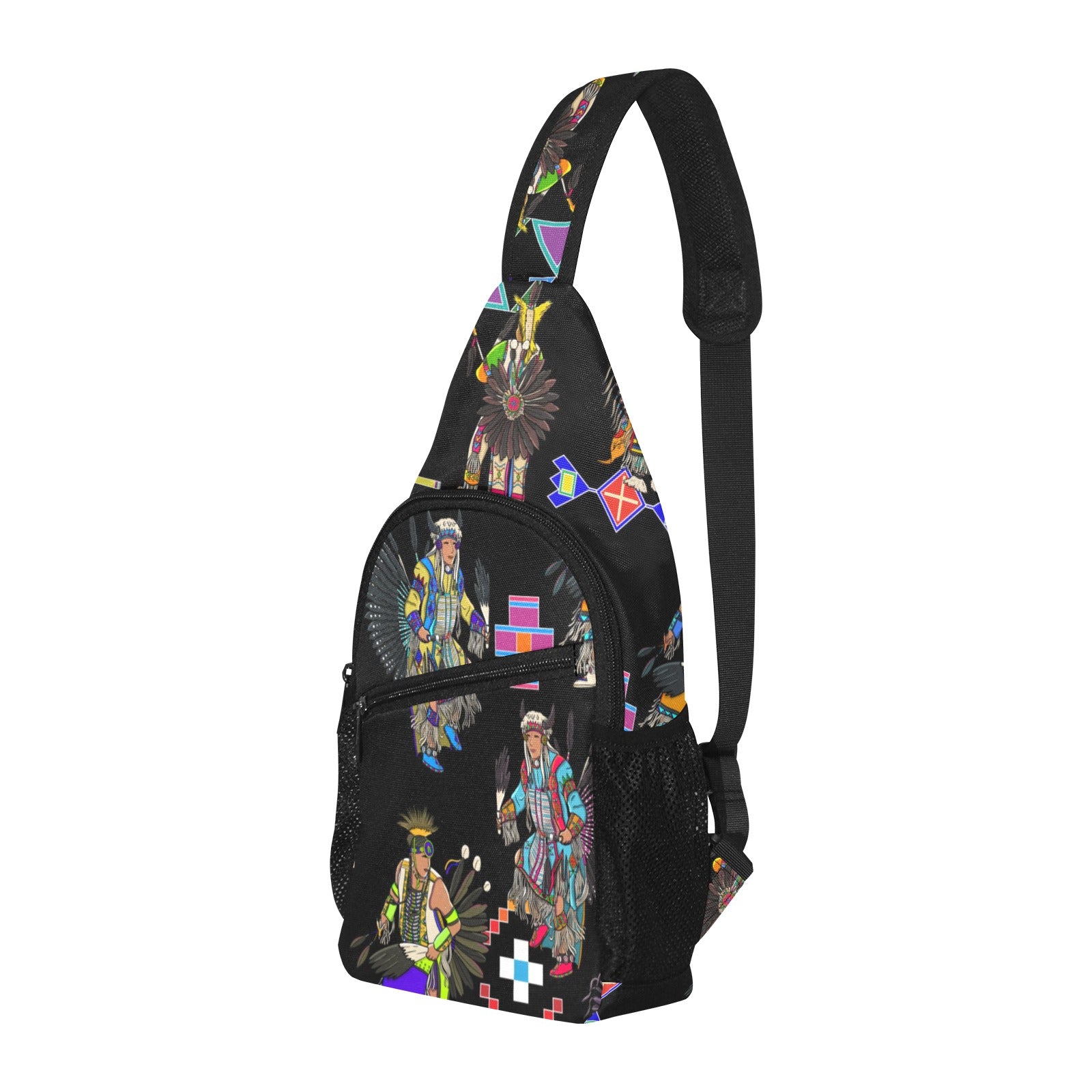 Men's Tradish Dancers Black Chest Bag