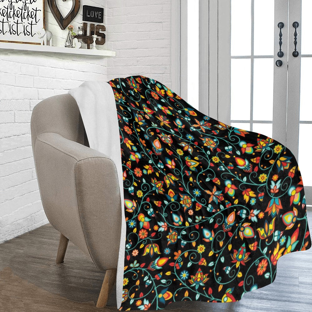 Thorny Path Black Ultra-Soft Micro Fleece Blanket 60"x80"