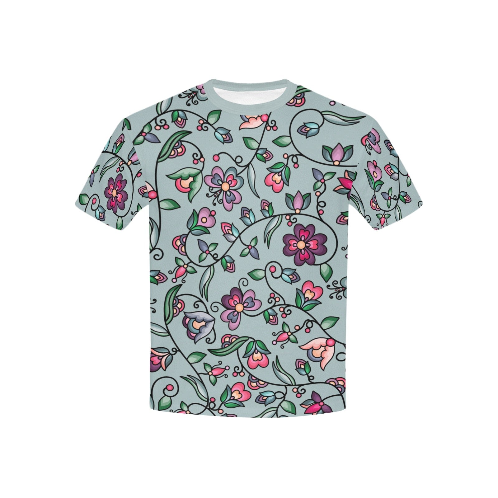 Amber Evening Garland Turquoise Kids' T-shirt (USA Size)