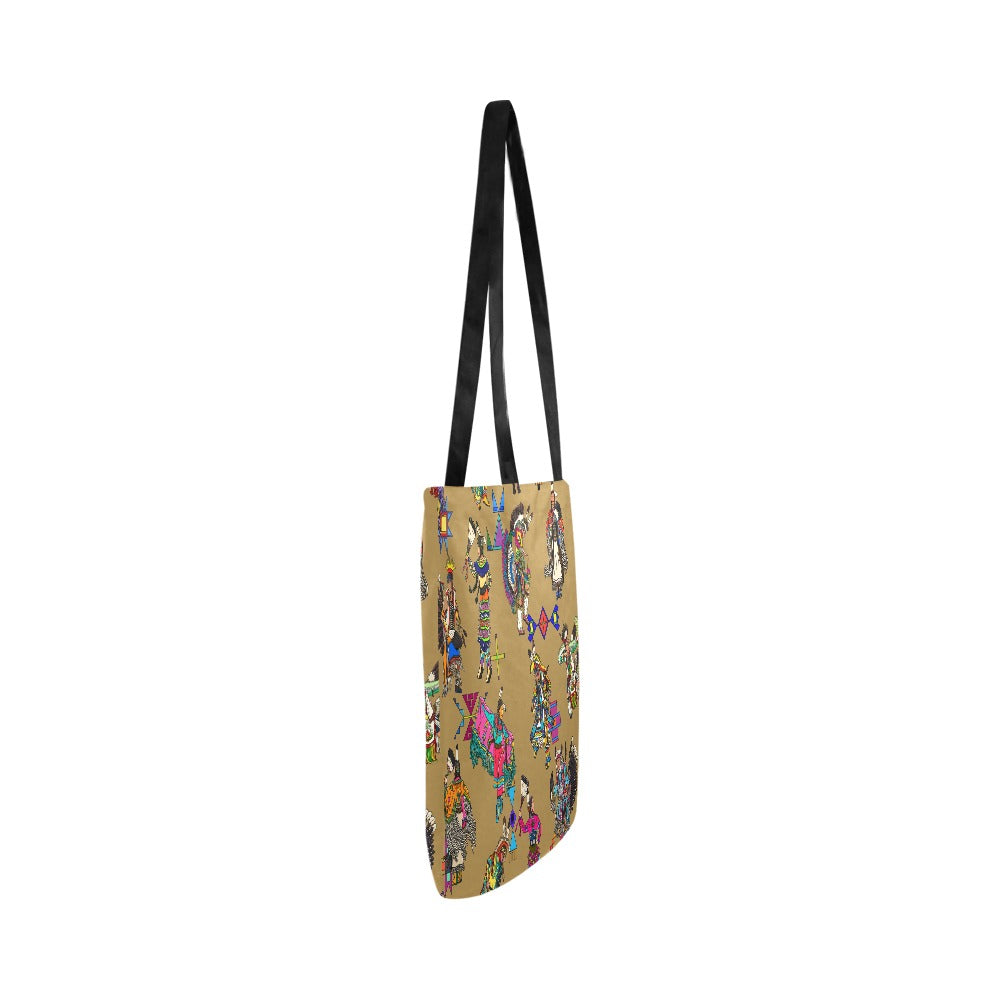 Grand Entry Dancers Earth Reusable Shopping Bag (Two sides)