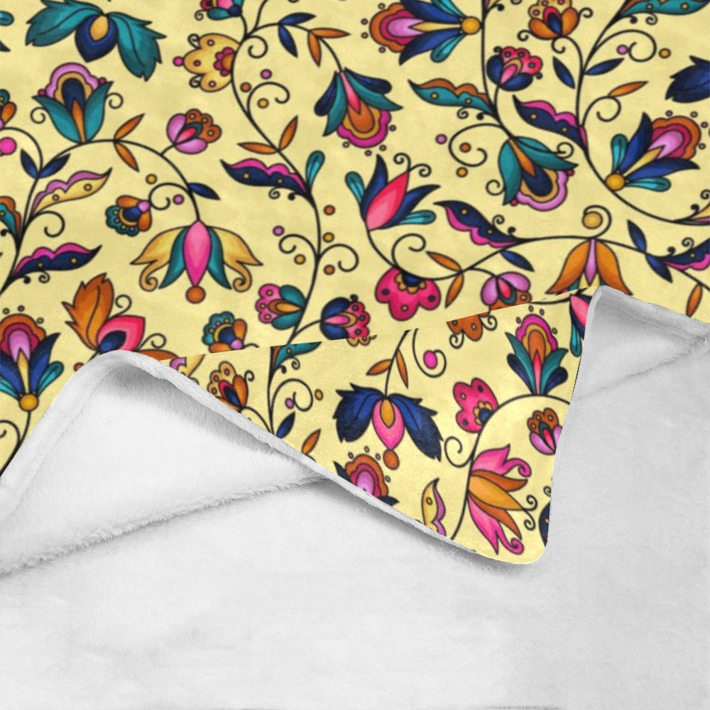 Copper Prairie Petals Yellow Ultra-Soft Micro Fleece Blanket 50"x60"