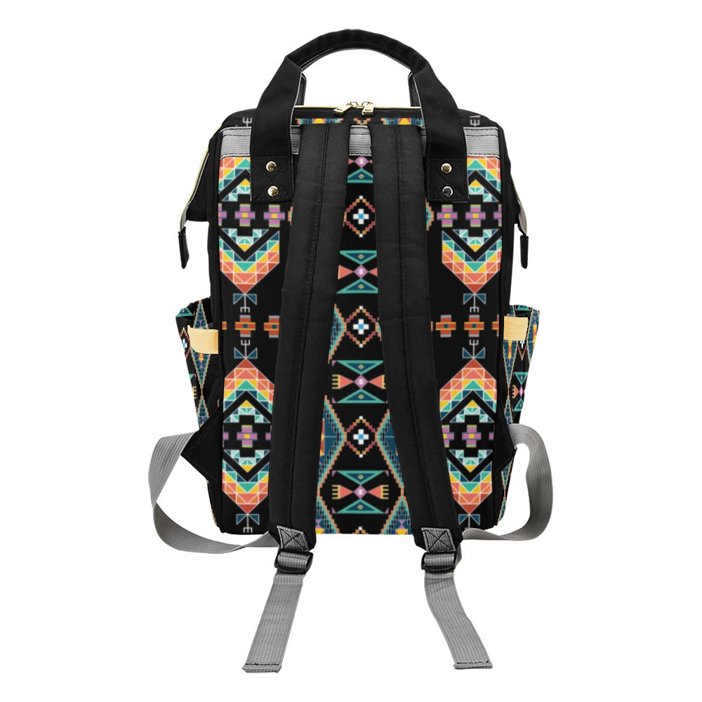 Travois Tipi Black Multi-Function Diaper Backpack/Diaper Bag