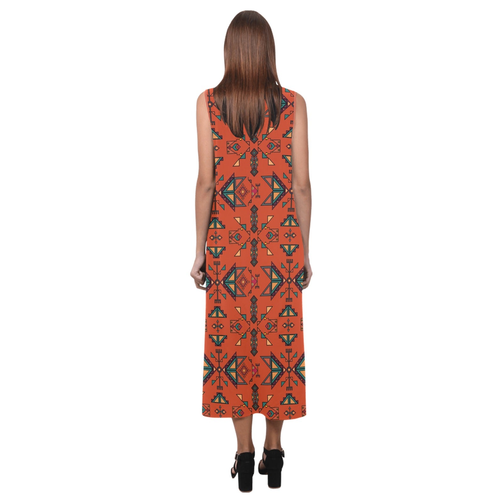 Arrow Dawn Orange Phaedra Sleeveless Open Fork Long Dress