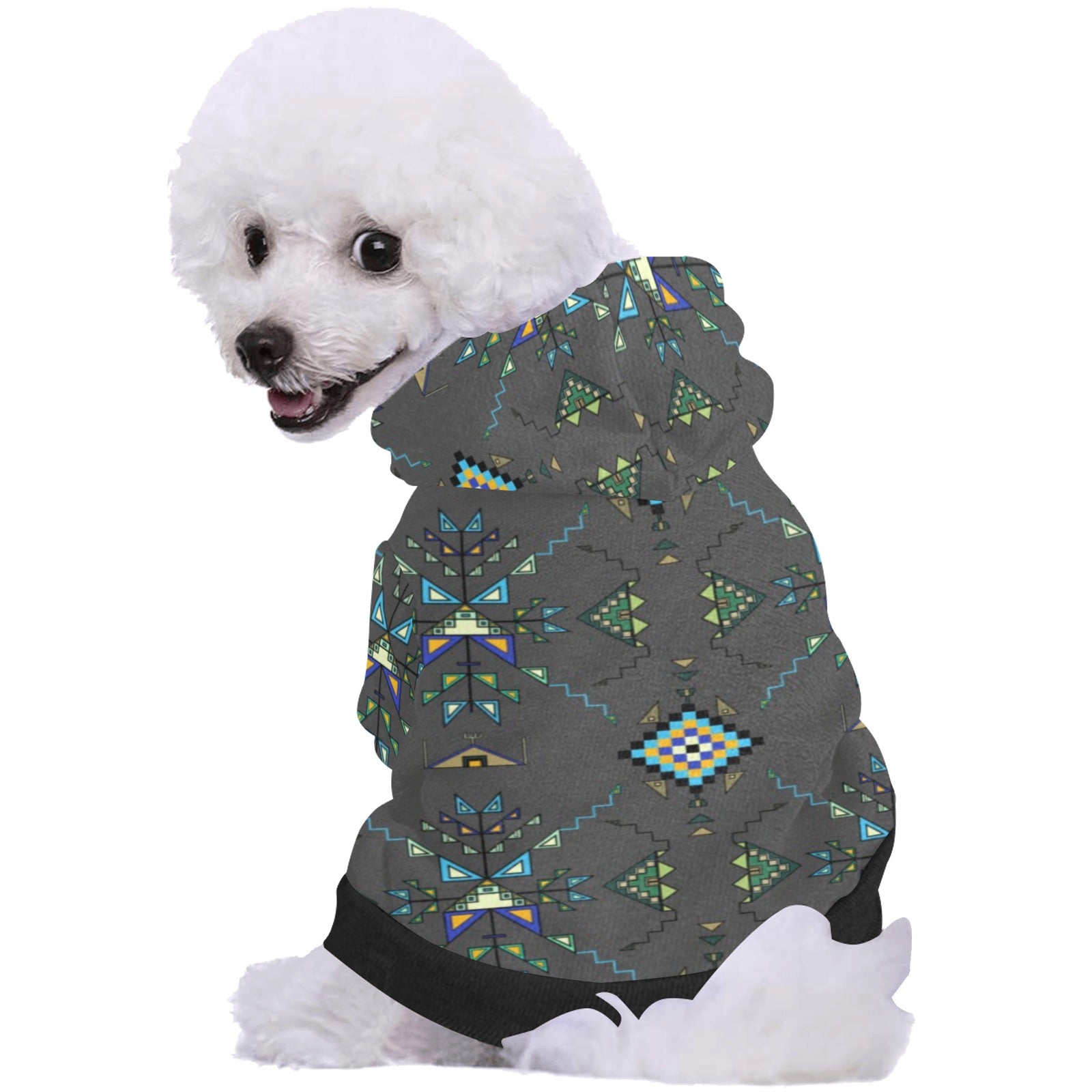 Bear Shield Gray Pet Dog Hoodie