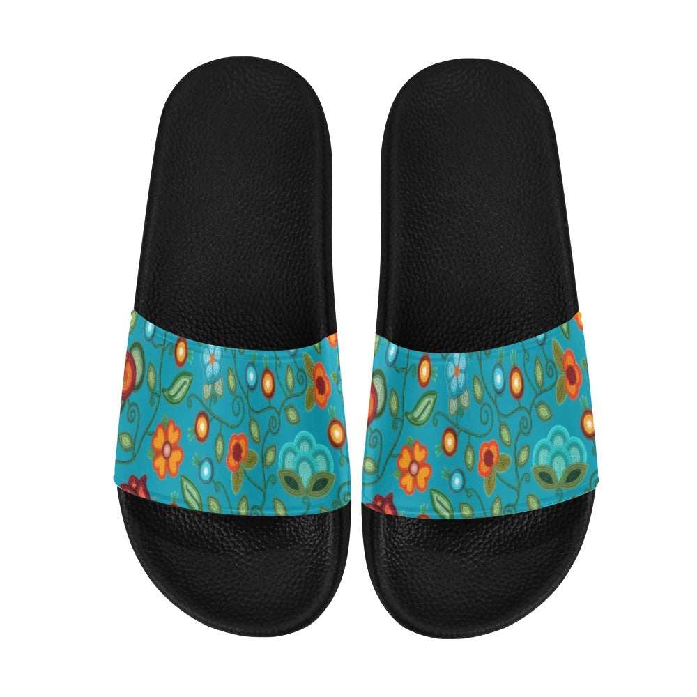 Prairie Fire Petals Ocean Men's Slide Sandals