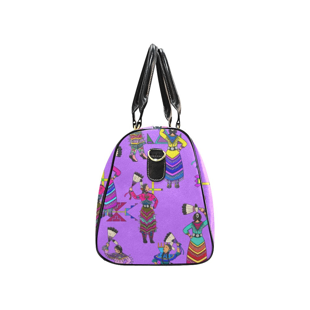 Women's Jingle Dancers Purple Waterproof Travel Bag/Small