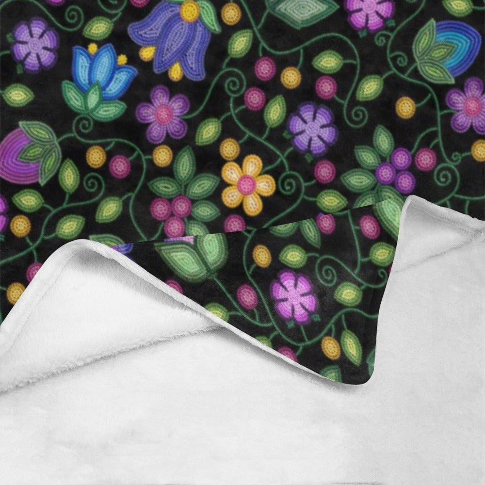 Bloom Uplift Black Ultra-Soft Micro Fleece Blanket 40"x50"