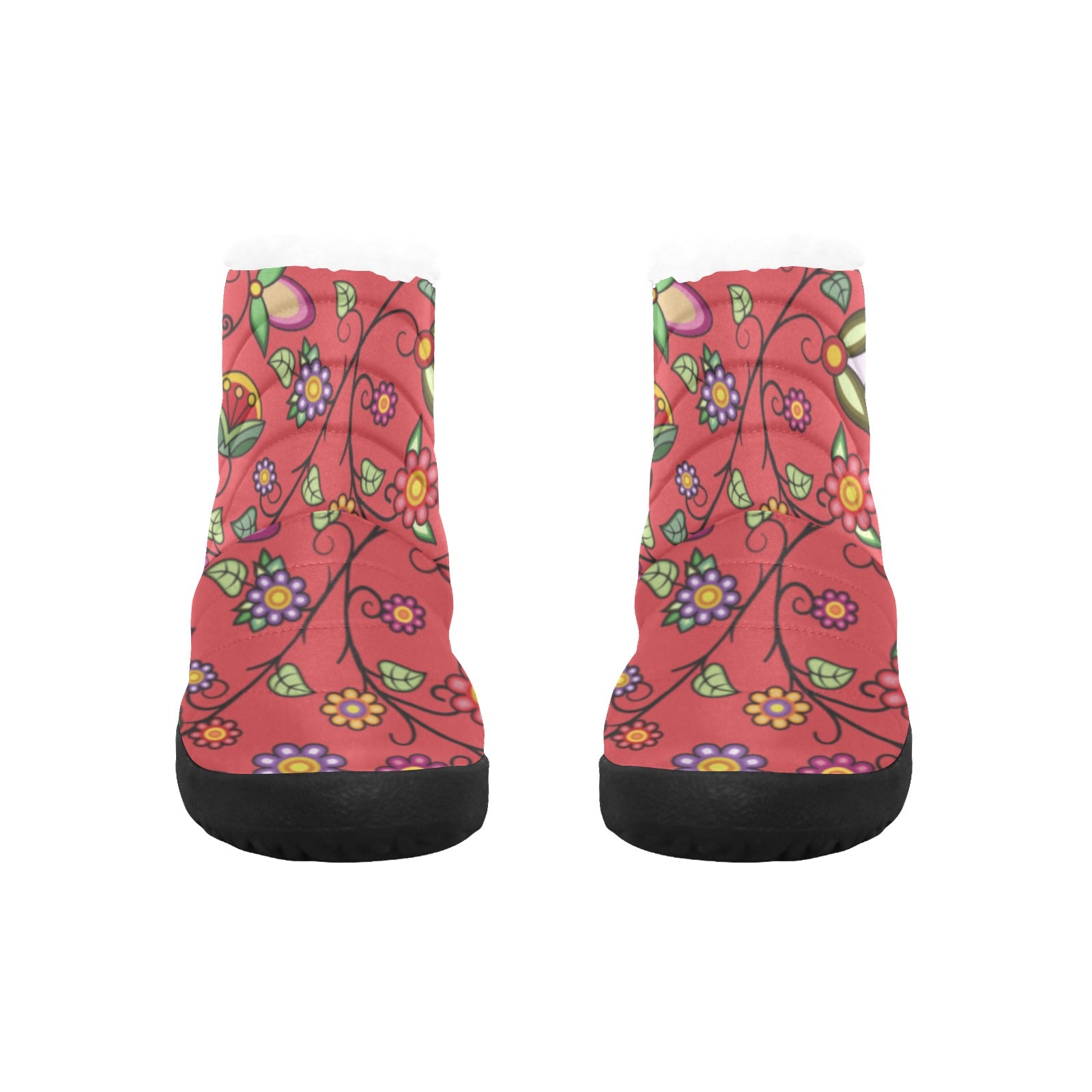 Heartbeat Petals Red Women's Padded Winter Boot