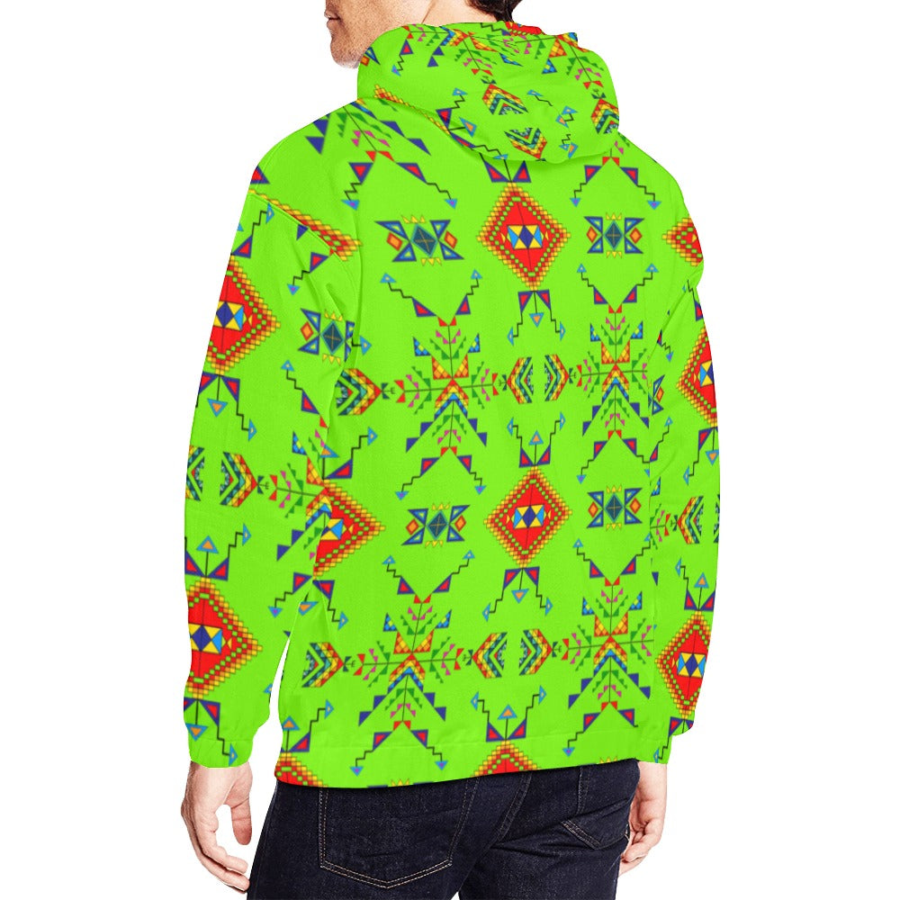 Buffalo Jump Neon Green Hoodie for Men (USA Size)