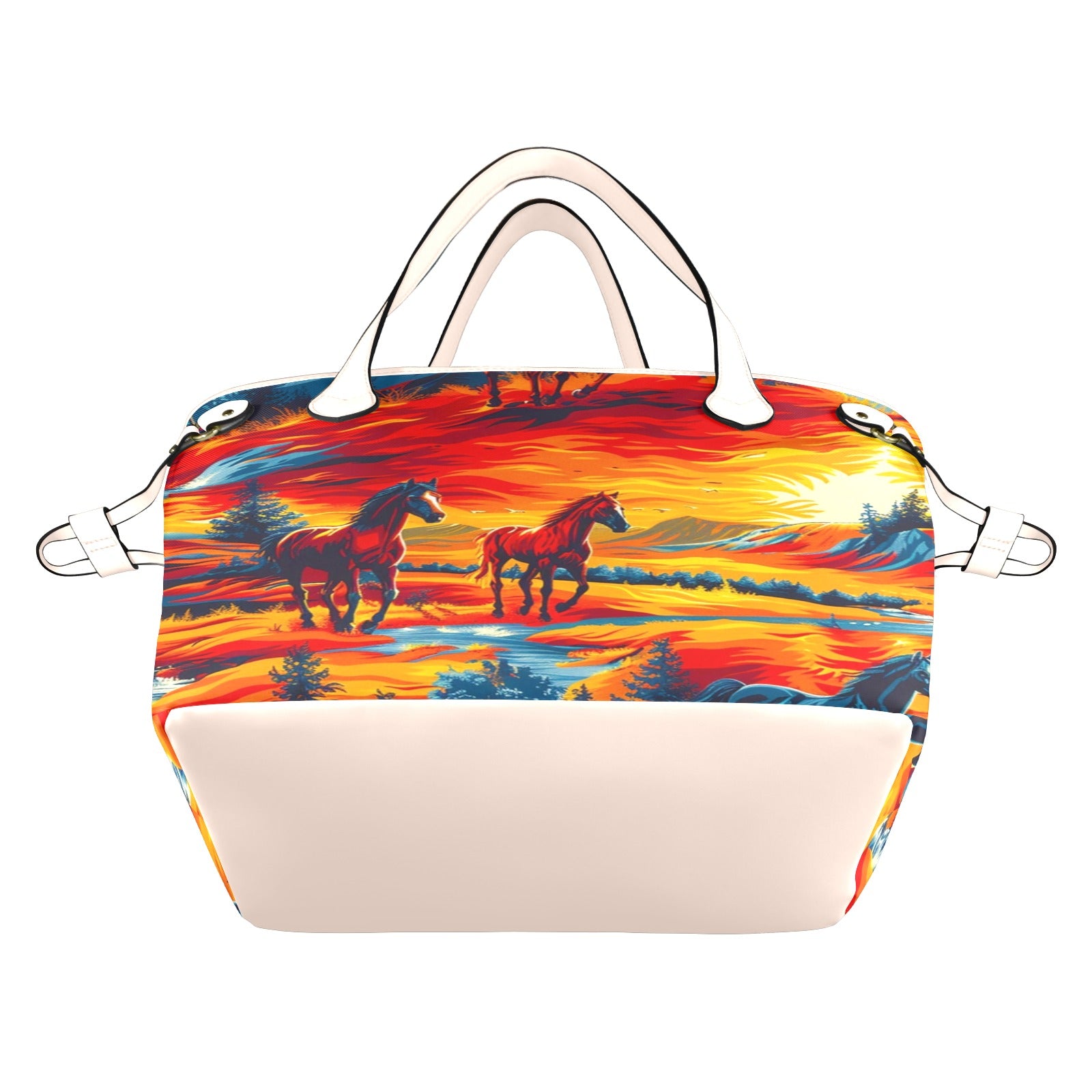 Wild Horses Clover Canvas Tote Bag