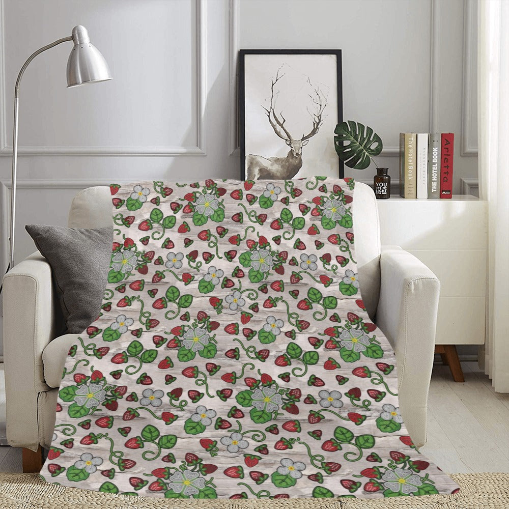 Strawberry Dreams Bright Birch Ultra-Soft Micro Fleece Blanket 60"x80"