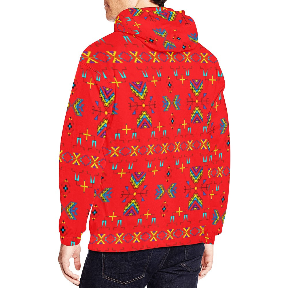 Rainy Chief Rainbow Red Hoodie for Men (USA Size)