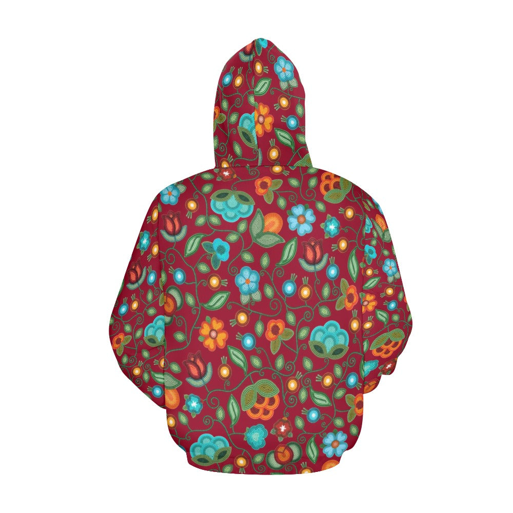 Prairie Fire Petals Red Hoodie for Men (USA Size)