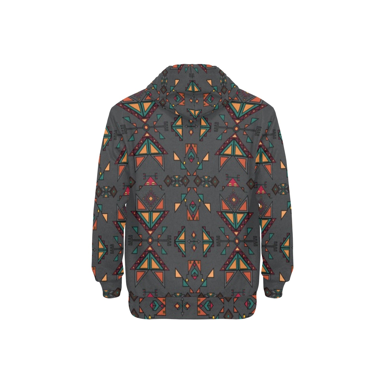 Arrow dawn Gray Men's Long Sleeve Fleece Hoodie
