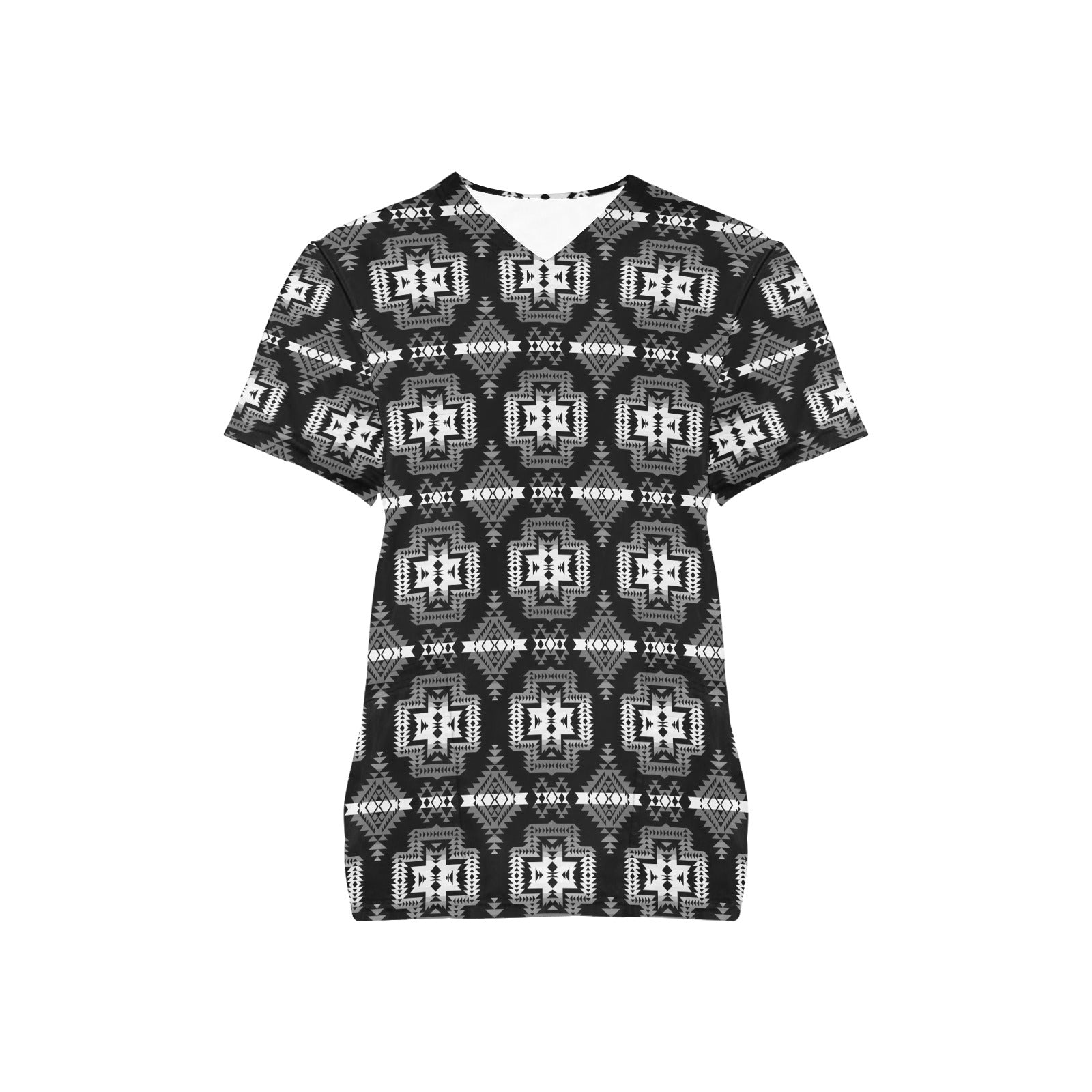 Pretty Blanket Black and White Scrub Top