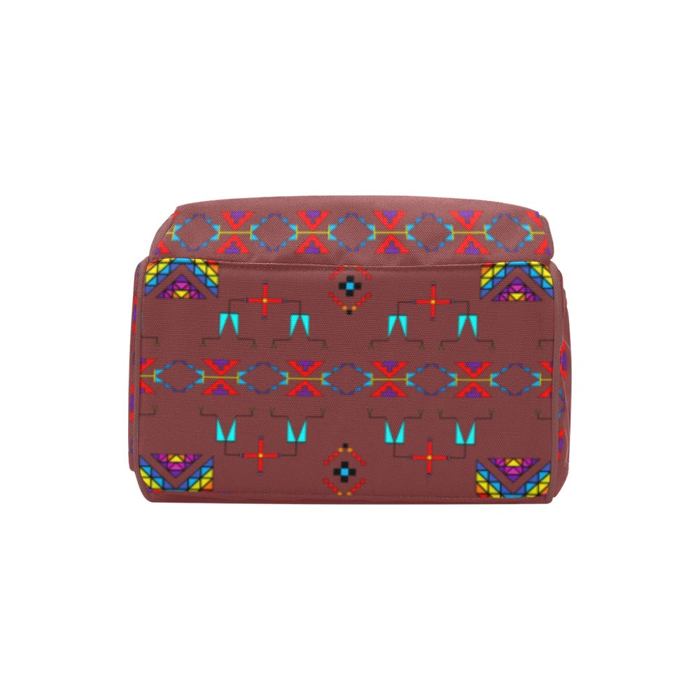 Rainy Chief Rainbow Earth Clay Multi-Function Diaper Backpack/Diaper Bag