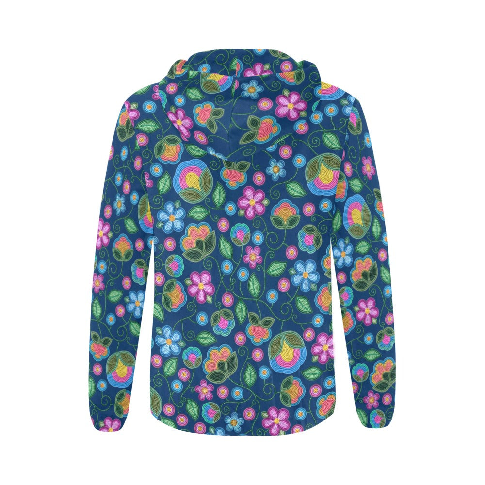 Turquoise Sunbeam Blue Full Zip Hoodie for Women