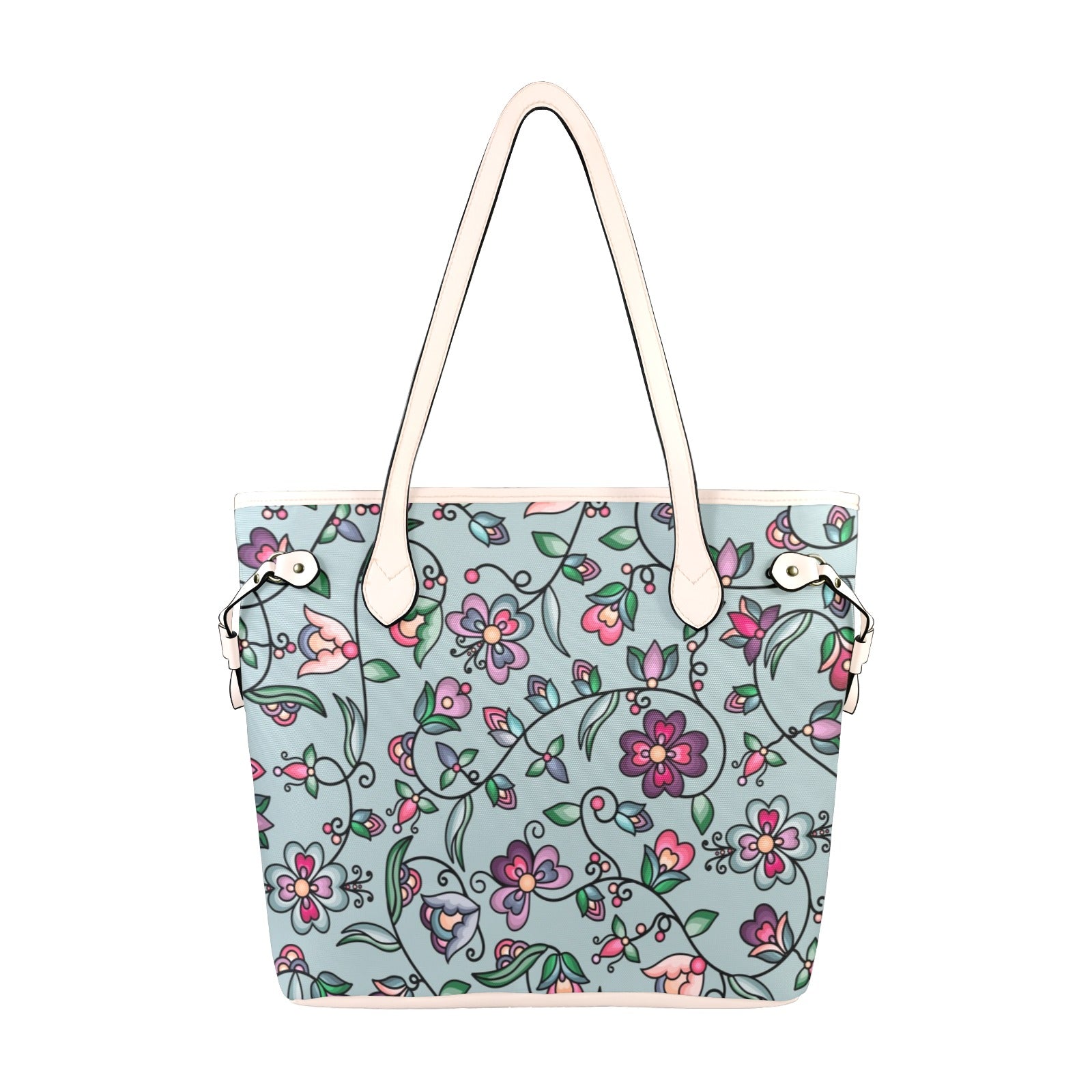 Amber Evening Garland Turquoise Clover Canvas Tote Bag