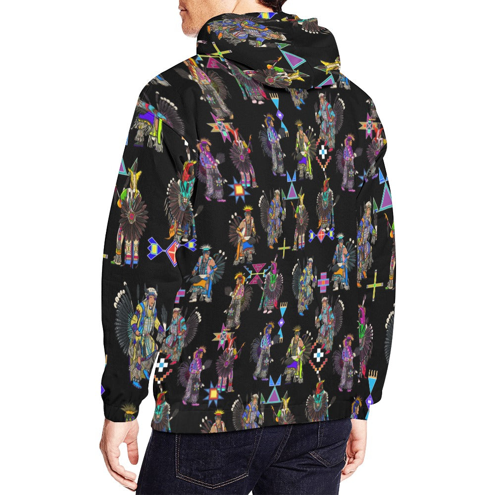Men's Tradish Dancers Black Hoodie for Men (USA Size)