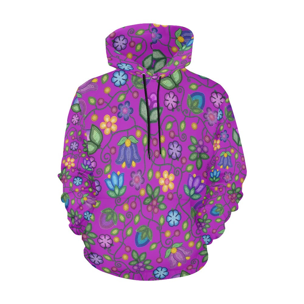 Bloom Uplift Purple All Over Print Hoodie for Women (USA Size)