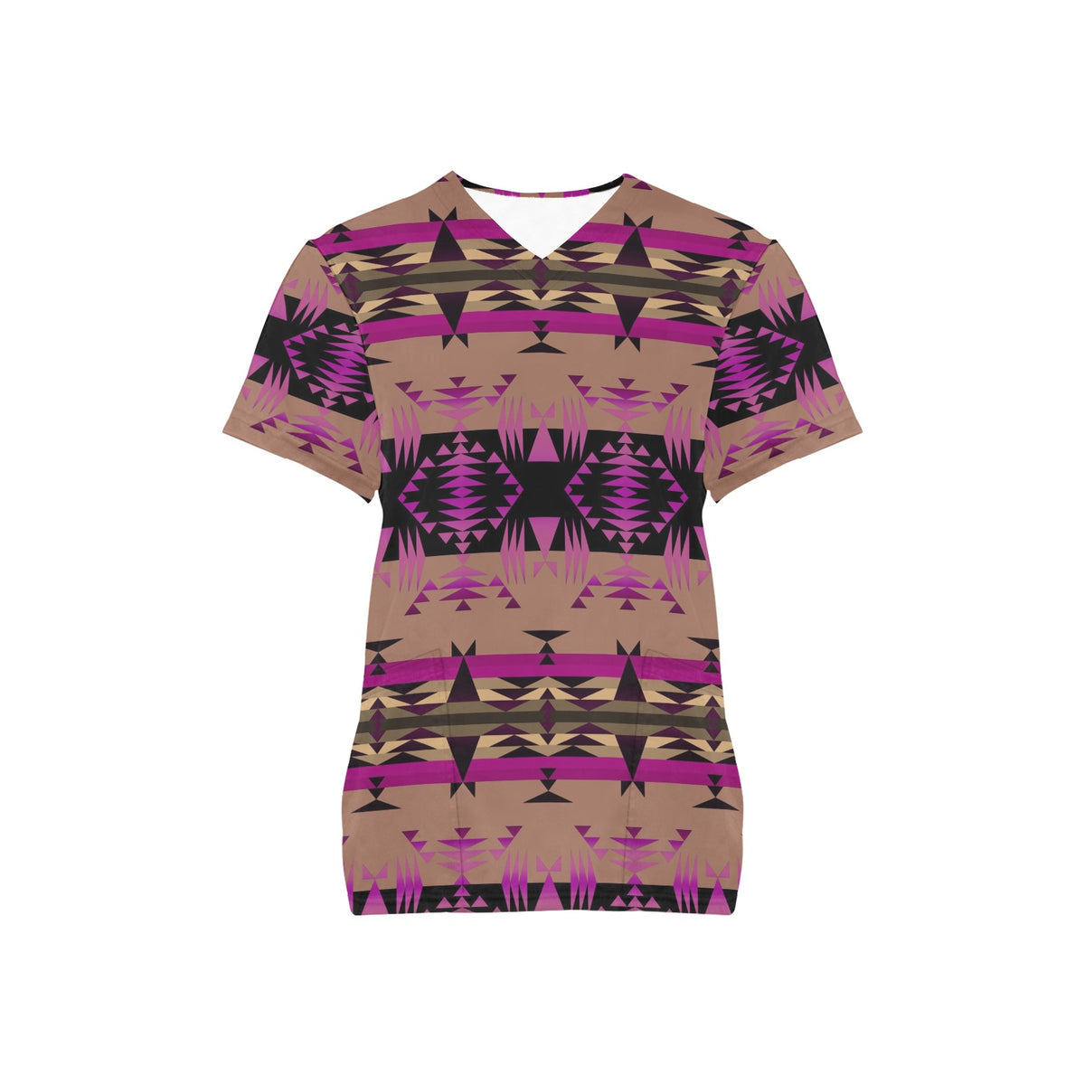 Between the Mountains Berry Scrub Top