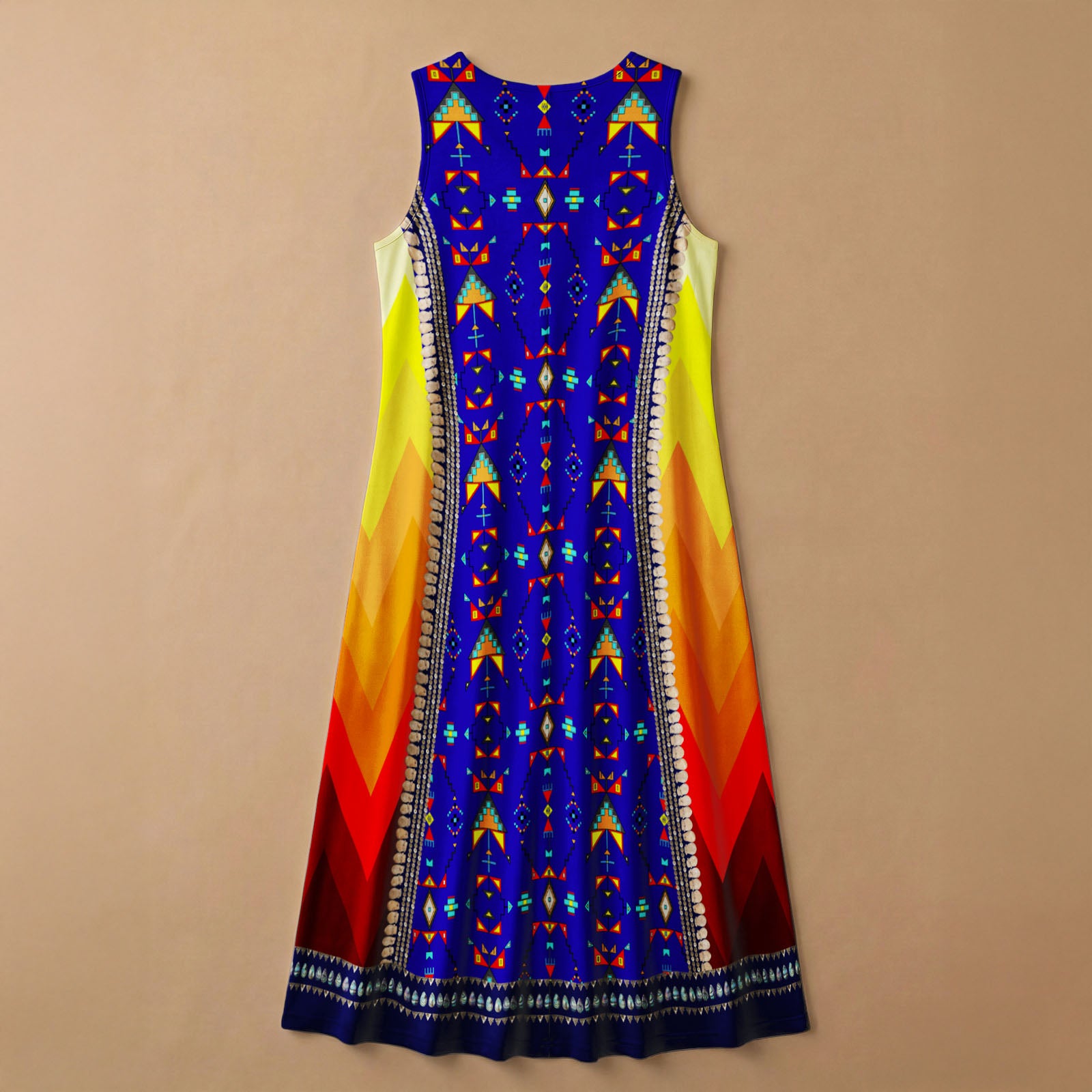 Sentinel of the Plains Navy 2 Women's Sleeveless Long Dress