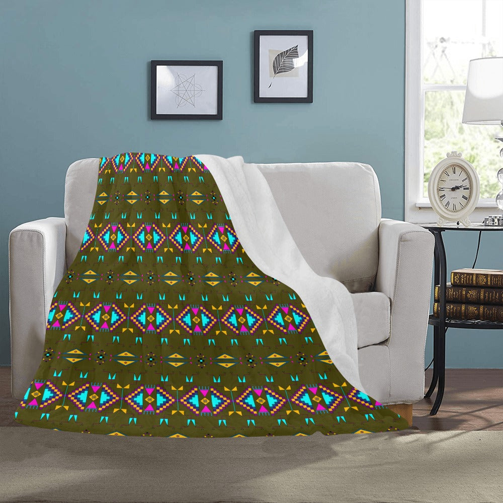 Rite of Passage Olive Ultra-Soft Micro Fleece Blanket 50"x60"