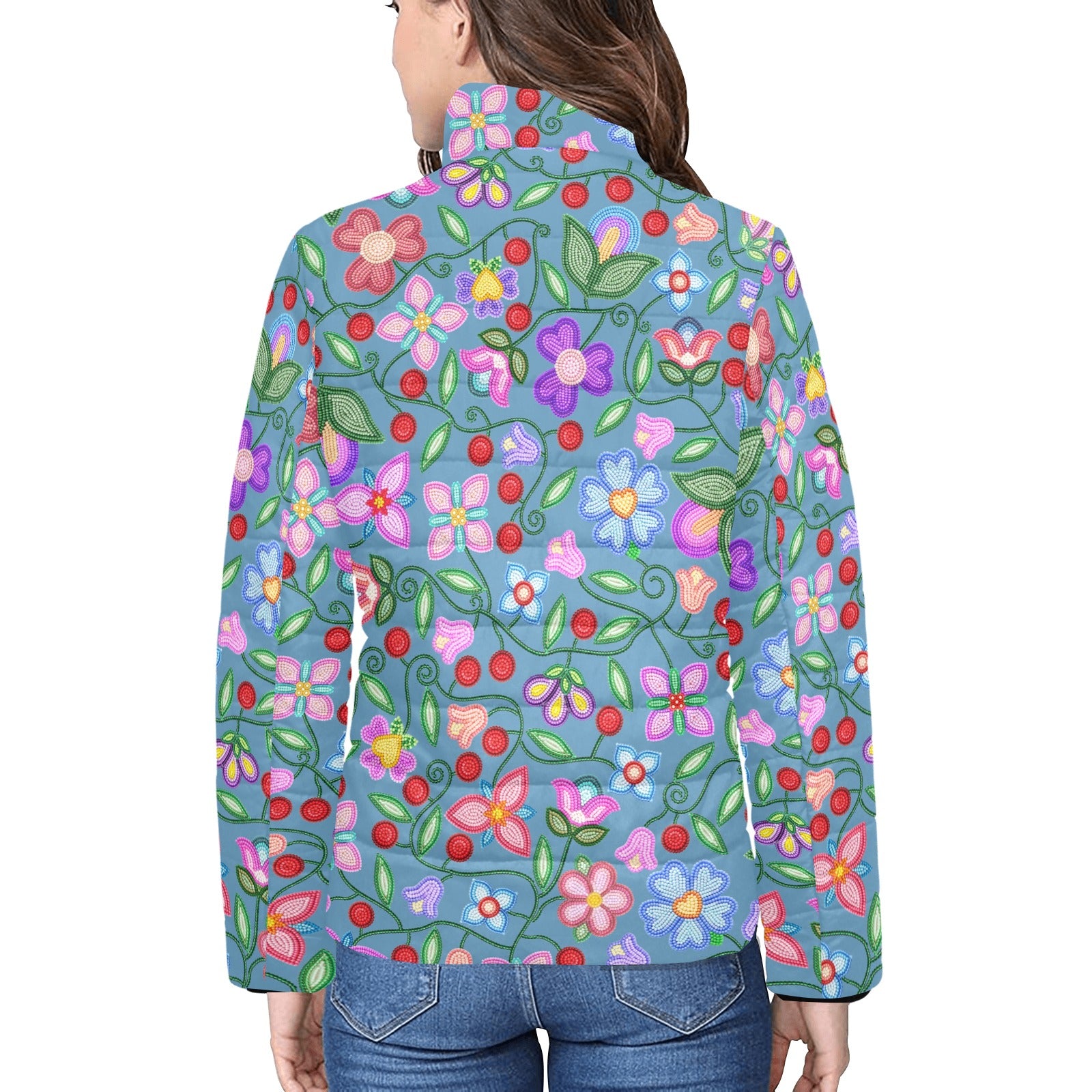 Petal Harmony River Women's Stand Collar Padded Jacket