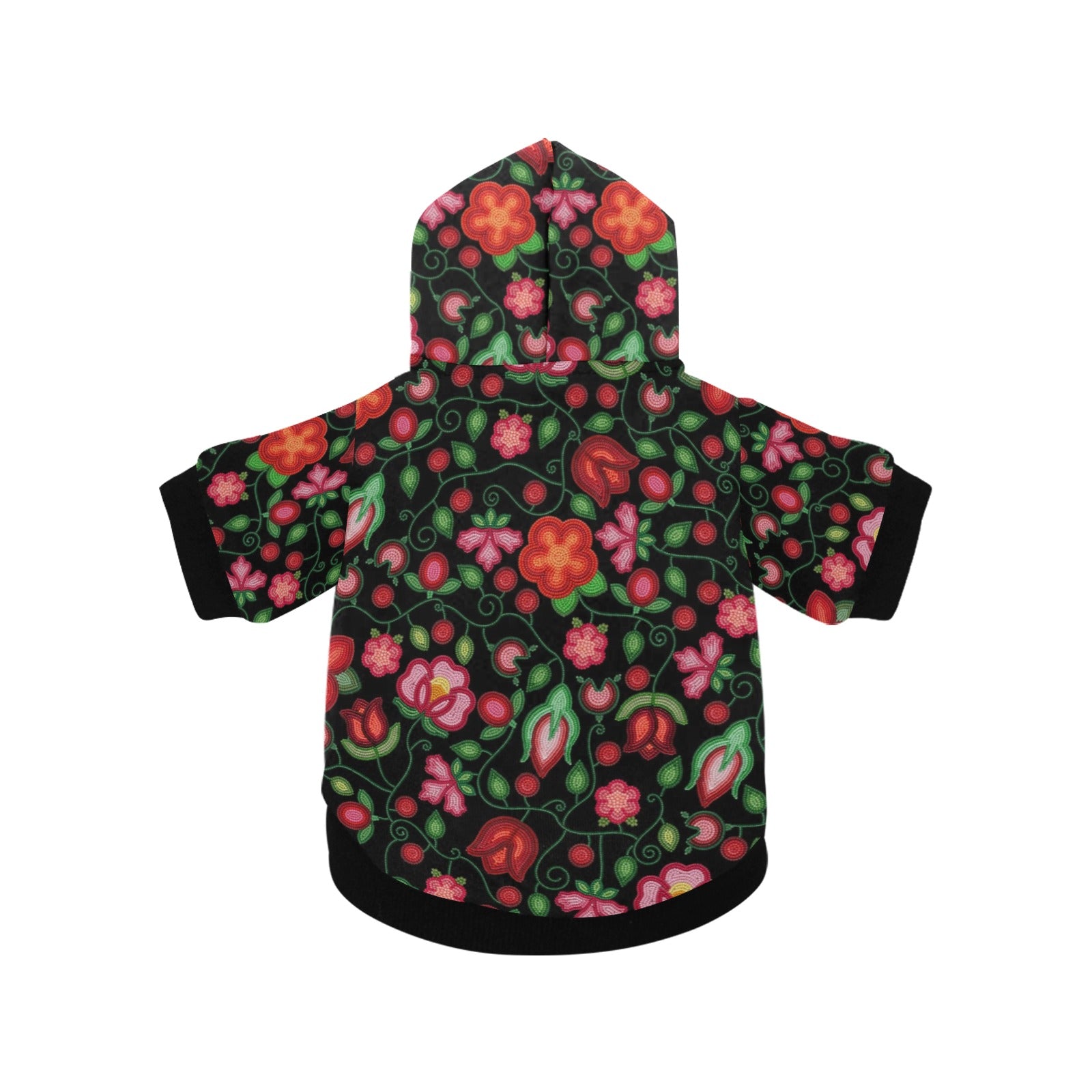 Rose Reverie Black Pet Dog Hoodie