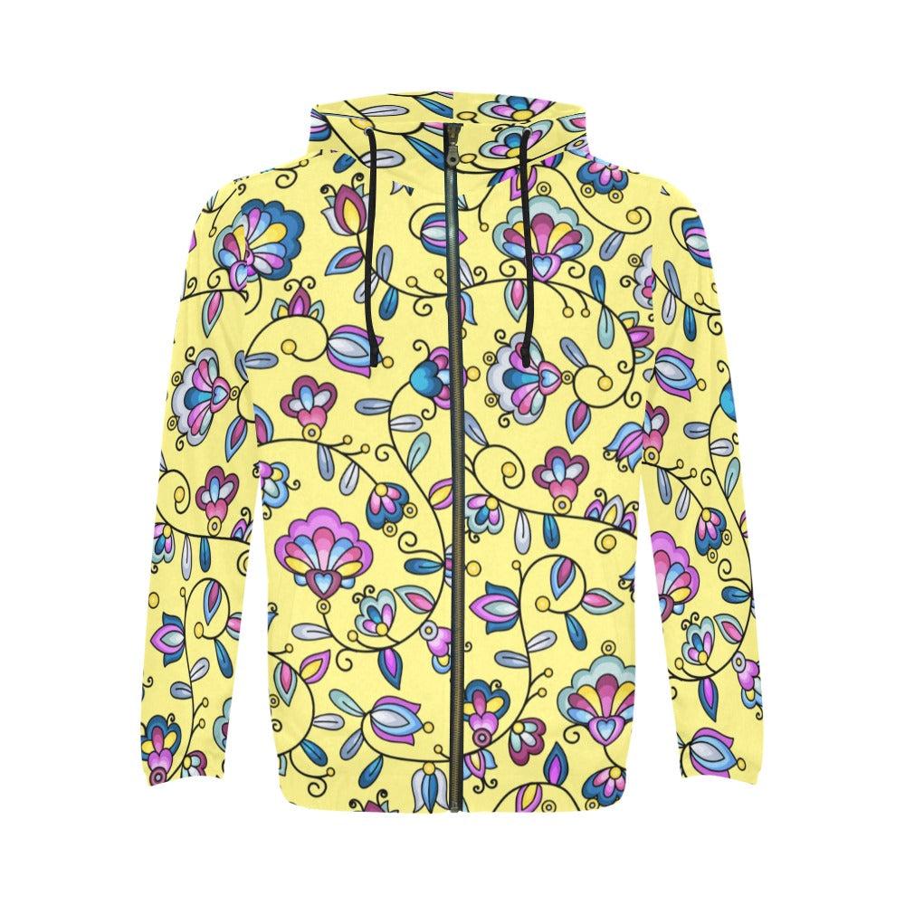 Autumn Bundle Blessing Yellow Men's Zipper Hoodie