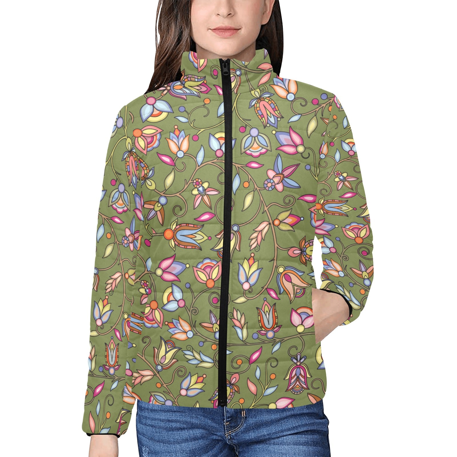 Buffalo Bloom Sage Women's Padded Jacket